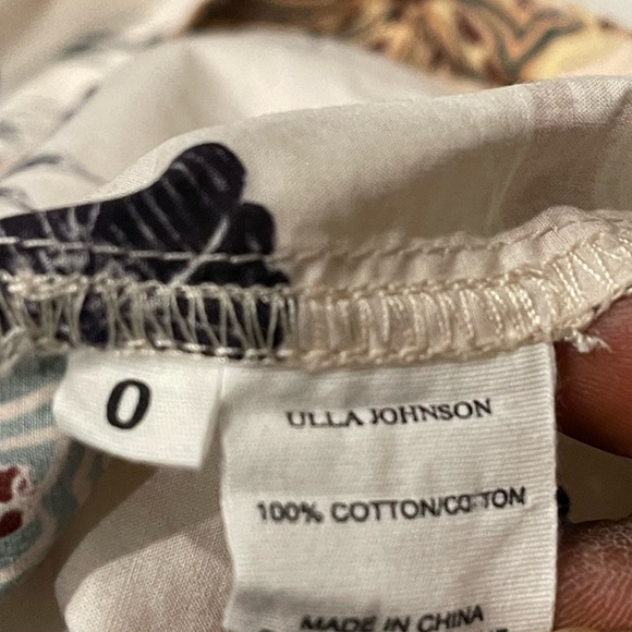 Ulla Johnson Ruffle-Sleeve Floral Elia Top Sz:0 - Picture 12 of 12